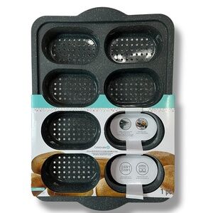 NEW Celebrate It Metal Reinforced‎ Silicone Mini Bread Pan